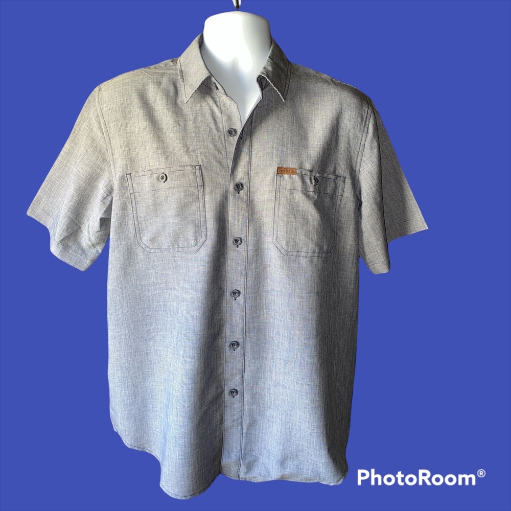 Orvis Classic Collection Medium Blue Polyester Shirt
